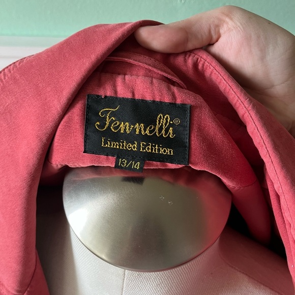 Coral long jacket in a spring suede - Picture 2 of 3